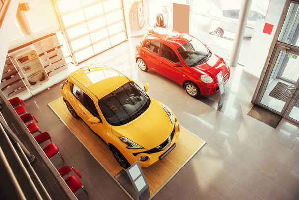 cars in the showroom at the exhibition. - Photo, Image