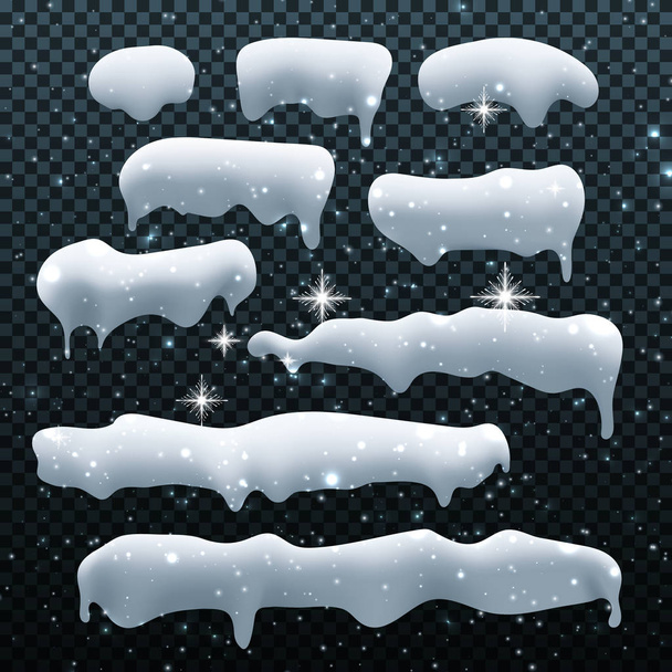 Set sneeuwkappen - Vector, afbeelding