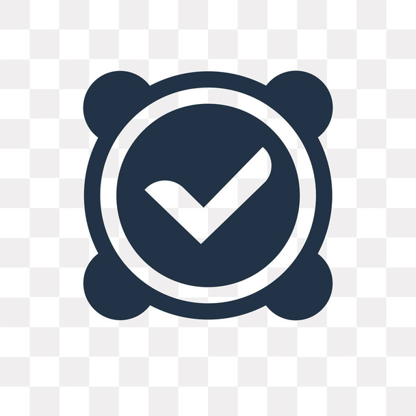 Marca de verificación icono vectorial aislado sobre fondo transparente, Comprobar
 - Vector, imagen