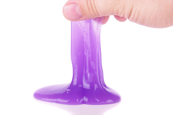 Modern fluffy sticky  material called slime - Photo, Image