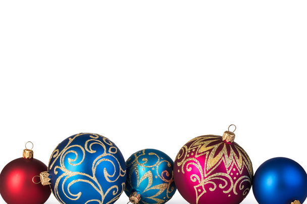 palle di Natale isolato su sfondo bianco - Foto, immagini