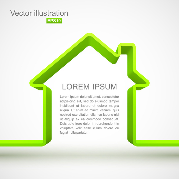 Esquema de la casa verde
 - Vector, Imagen