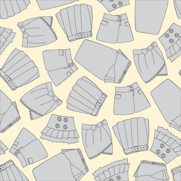 Seamless pattern with skirts - Vecteur, image