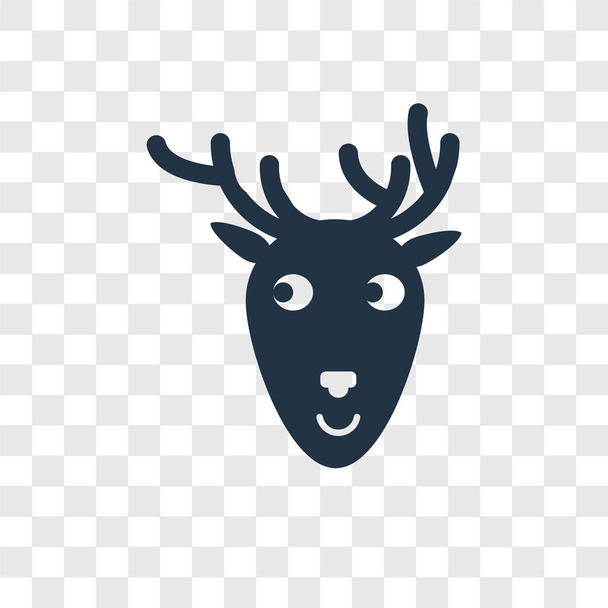 鹿のトレンディなデザイン スタイルのアイコン。鹿のアイコンが透明な背景に分離されました。鹿ベクトル アイコン シンプルとモダンなフラット web サイト、モバイル、ロゴ、アプリの Ui 記号。鹿のアイコン ベクトル図、Eps10. - ベクター画像