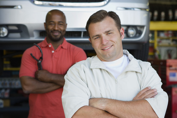 Two Men In An Auto Shop - Photo, image