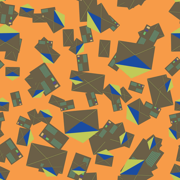 envelopes seamless pattern, vector illustration  - Vecteur, image