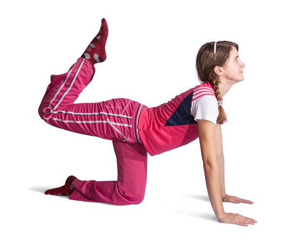 Girl in pink activewear - Photo, image