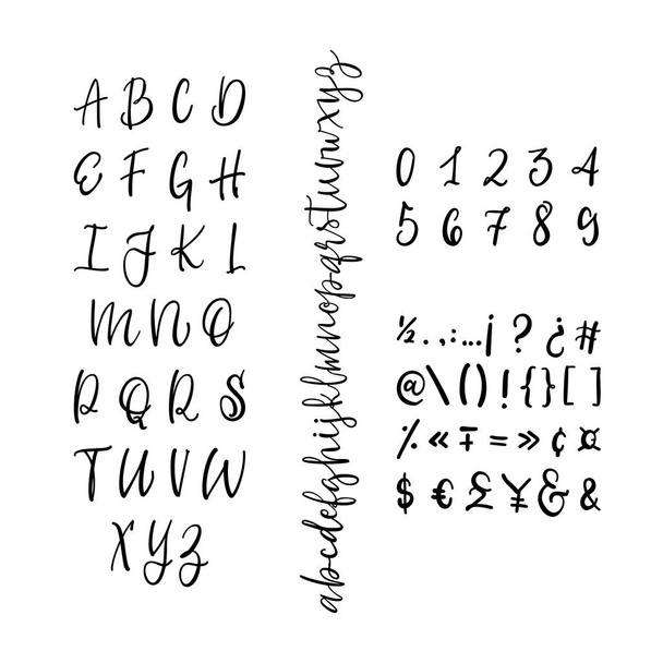 Moderní kaligrafie Vintage vlastnoruční vektorové písmo pro Lettering.Trendy Retro kaligrafie skript. - Vektor, obrázek