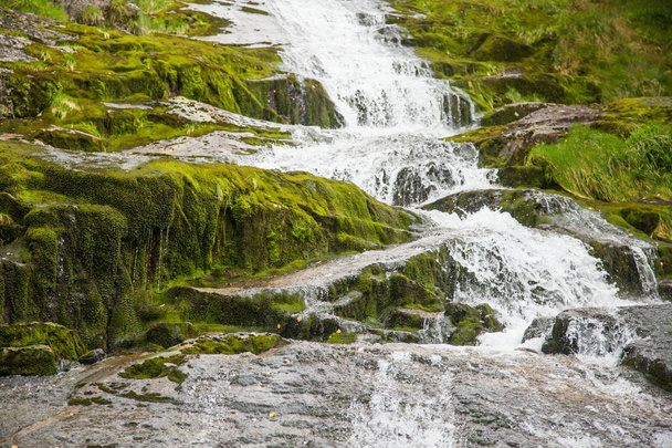 Güzel dağ nehir rapids Dağları Norveç'te Folgefonna Milli Parkı'nda. Sonbahar manzara nehir rapids. - Fotoğraf, Görsel