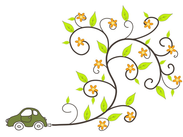 Ecological car - Vector, Image