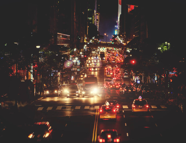 Drukke spitsuur in New York op 42nd Street - Foto, afbeelding