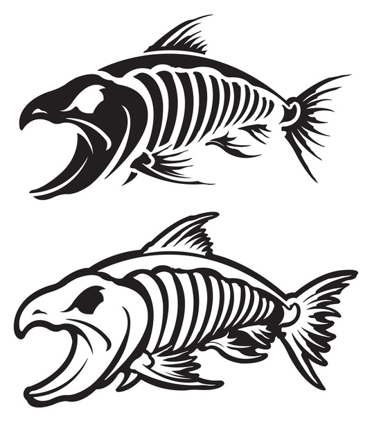 Szkielet ryb - Wektor, obraz