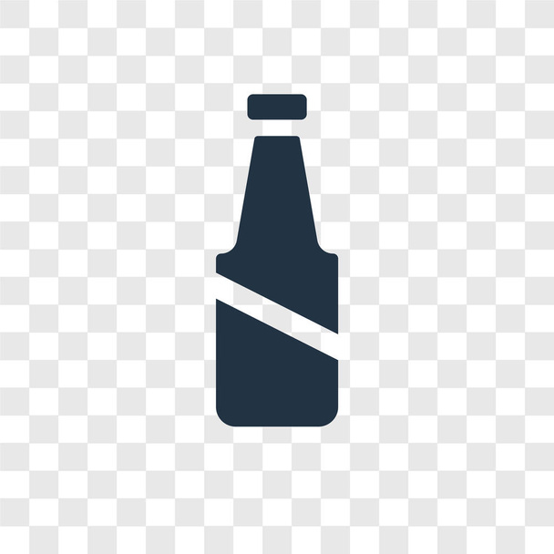 значок бутылки в модном стиле дизайна. значок бутылки изолирован на прозрачном фоне. иконка вектора бутылки простой и современный плоский символ для веб-сайта, мобильного телефона, логотипа, приложения, пользовательского интерфейса. векторная иллюстрация бутылки, EPS10
. - Вектор,изображение