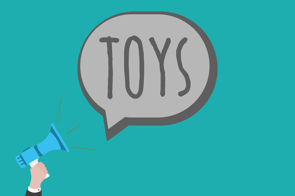 Tekst teken weergegeven: speelgoed. Conceptuele foto een object voor een kind om te spelen met het verstrekken van amusement voor een volwassene - Foto, afbeelding