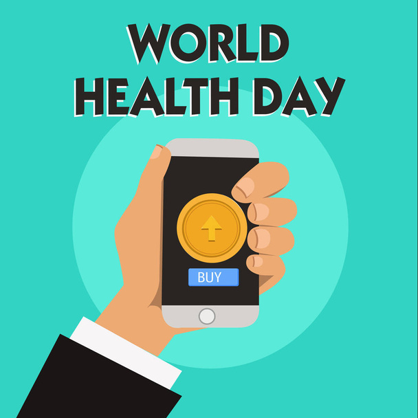 Word pisanie tekstu Światowy dzień zdrowia. Koncepcja biznesowa dla dzień świadomości globalnej zdrowia obchodzony co roku - Zdjęcie, obraz