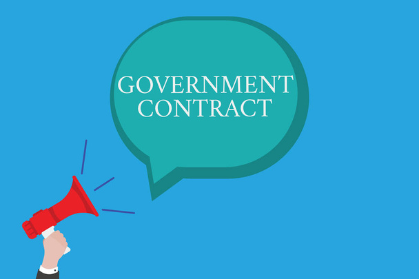 Εννοιολογική γραφή με το χέρι που δείχνει κυβερνητικό συμβόλαιο. Business photo text Agreement Διαδικασία πώλησης υπηρεσιών στη Διοίκηση - Φωτογραφία, εικόνα