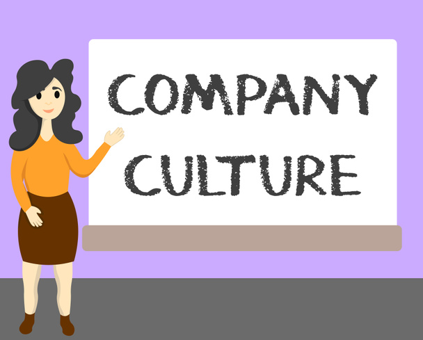 Texto de escritura de palabras Company Culture. Concepto empresarial para el medio ambiente y elementos en los que trabajan los trabajadores
 - Foto, imagen