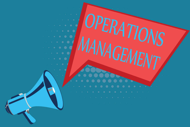 Szövegírás Operations Management. Üzleti koncepció a termelés és a szolgáltatásnyújtás teljesítéséhez szükséges inputok biztosítására - Fotó, kép