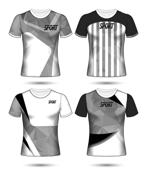 Conjunto de fútbol o camiseta de fútbol plantilla estilo camiseta, Diseñe su club de fútbol vector ilustración - Vector, imagen