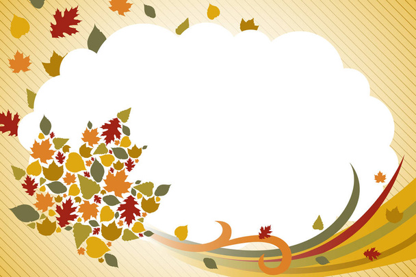 Una ilustración vectorial del fondo otoñal de otoño
 - Vector, imagen