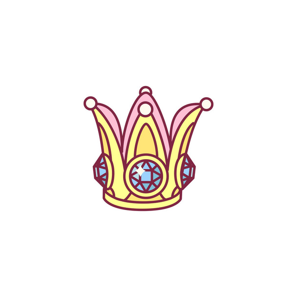vector cute crown for queen, princess, girl - Vector, Image