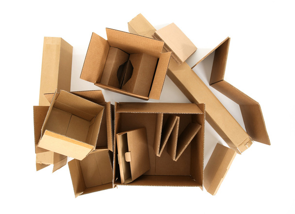 Cajas de cartón, vista desde arriba
 - Foto, Imagen