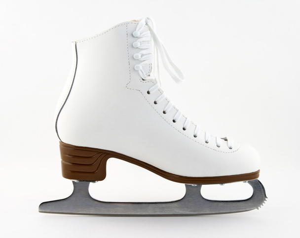 Elegant white figure skate - 写真・画像