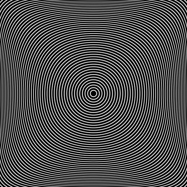 Kreismuster. Linien Textur. abstrakte schwarze konvexe geometrische Hintergrund. Vektorkunst. - Vektor, Bild