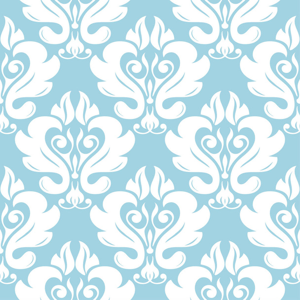 Blue and white floral ornament. Seamless pattern for textile and wallpapers - Vektor, obrázek