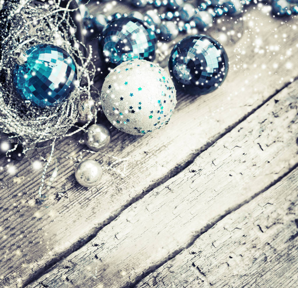 closeup view of colorful christmas decorations in vintage style - Valokuva, kuva