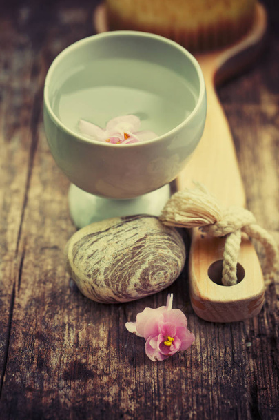 closeup view of conceptual tools for spa relaxation - Fotoğraf, Görsel