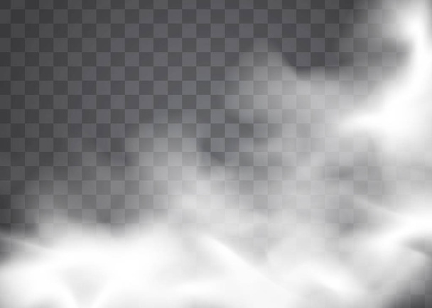 bílý kouř na průhledném pozadí - Vektor, obrázek
