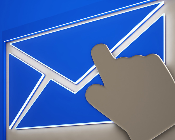 Botão Envelope mostrando correspondência on-line
 - Foto, Imagem