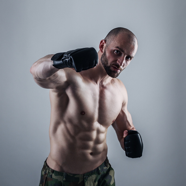 Young Male Fighter - 写真・画像