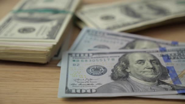 Closeup Man counts money. Dollars in hand, money in hand, counts the money - Footage, Video
