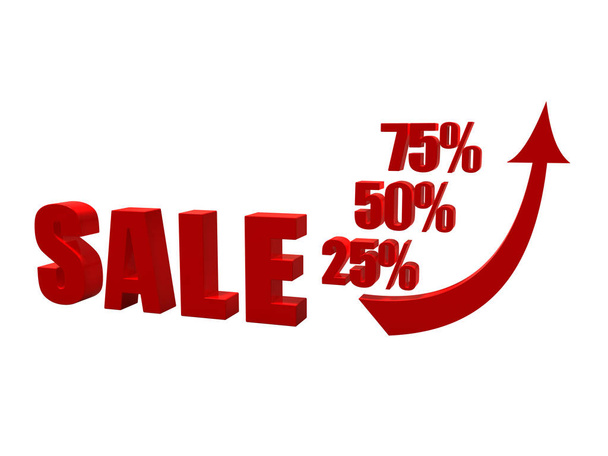 Slogan sale at a discount. Advertising discount. discount sale label. 3d illustration. - Foto, immagini