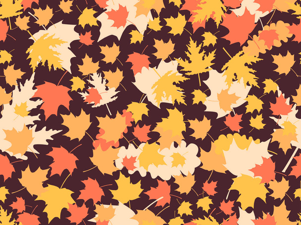 L'autunno lascia modelli senza soluzione di continuità. Foglie di quercia, acero. Il giorno del Ringraziamento. Illustrazione vettoriale
 - Vettoriali, immagini