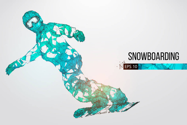 Sziluettjét egy snowboardos. Vektoros illusztráció - Vektor, kép