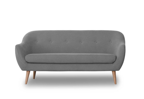 Comfortable sofa on white background. Furniture for modern room interior - Valokuva, kuva