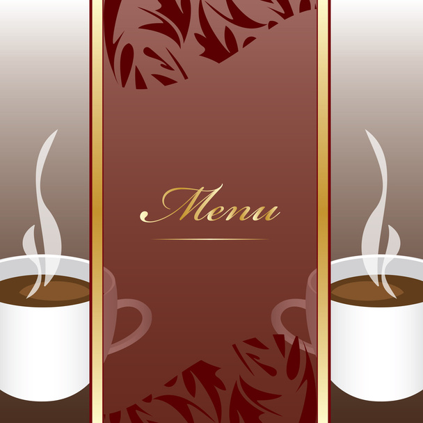 Coffee menu design background - Vektor, Bild