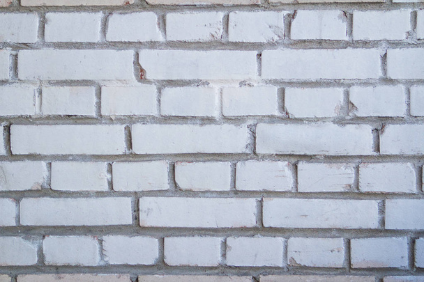 Textura de parede de tijolo branco usado para fazer fundo adequado para interior e exterior
. - Foto, Imagem