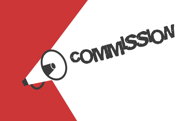Szöveg írása Bizottság szó. Üzleti koncepció utasítás comanalysisd szerepe a bemutató vagy a csoport jogszabályok - Fotó, kép
