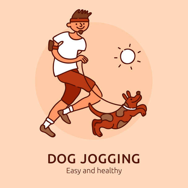 Pet Jogging Poster - Vector, Image