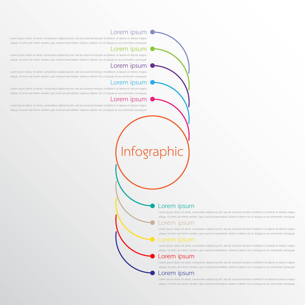 Modèles d'infographie vectorielle utilisés pour les rapports détaillés. Les 10 thèmes
. - Vecteur, image