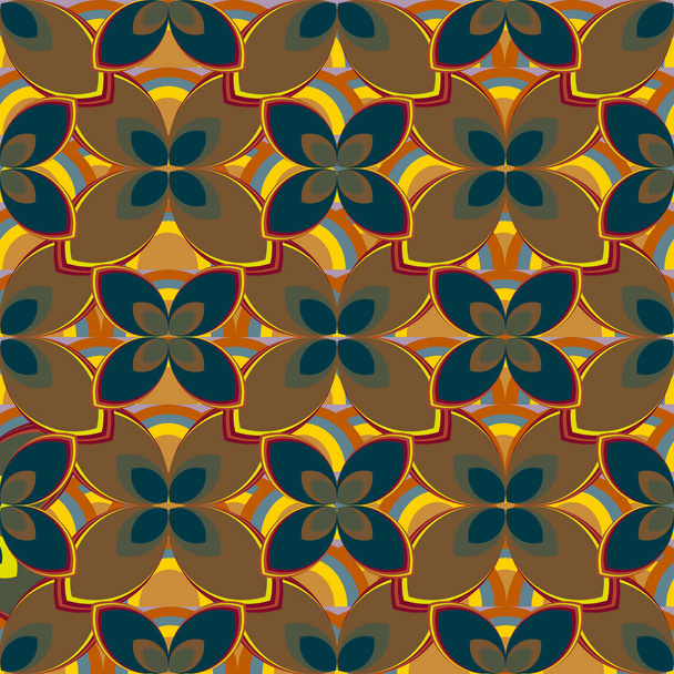 背景の花で新しい簡単なシームレス パターン - ベクター画像