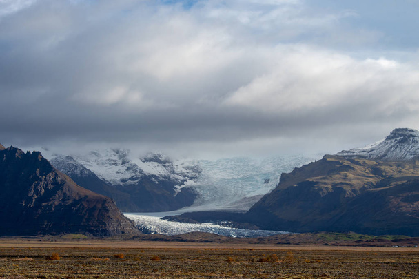 Skeidararsandur glacier in Iceland on an autumn day - Photo, Image