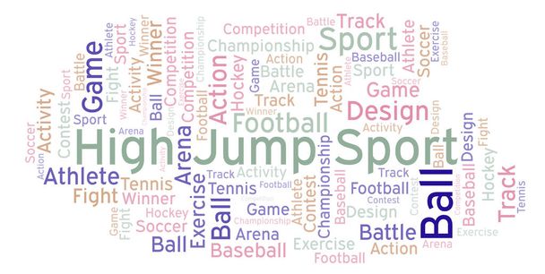 Nube de palabras High Jump Sport. Hecho solo con texto
. - Foto, Imagen