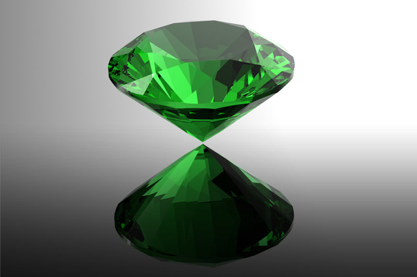 emerald. Jewelry gems roung shape on black background - 写真・画像