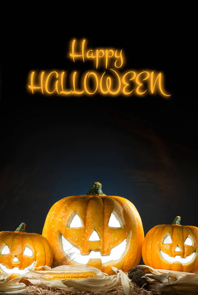 Плакат Happy Halloween, праздничный баннер Хэллоуина, фон
 - Фото, изображение