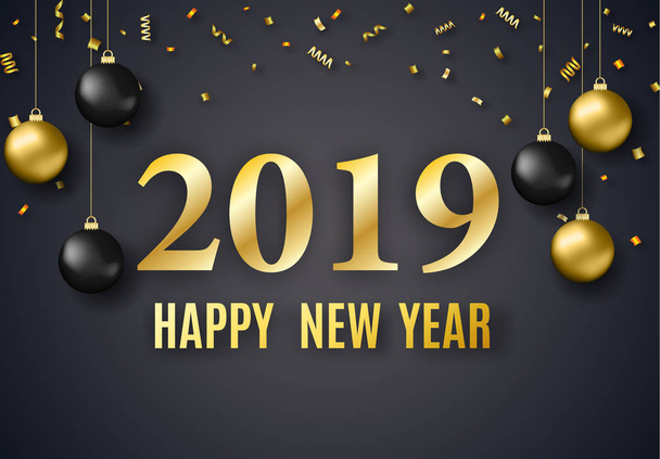 2019 New Year background - Vector, Image